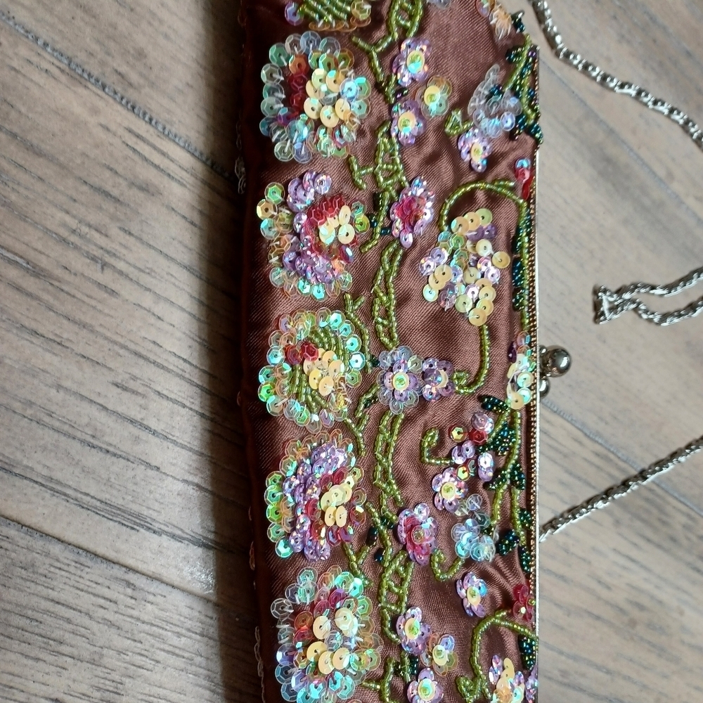 Gorgeous, Unique Vintage Max Mayer Sequin & Bead Clutch/Shoulder Bag - Picture 8 of 8
